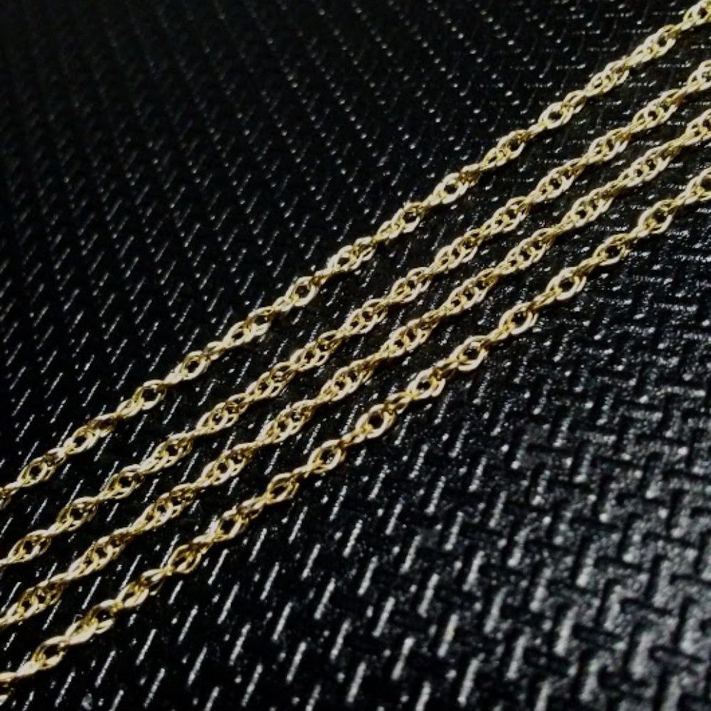 Solid 10k Yellow Gold Fine Elegant Shiny Rope Chain 18.5" New WOT